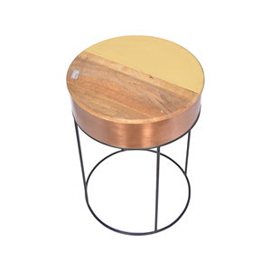 Modern Design Metal <b>Side</b> <b>Table</b> With Acacia Wood Top and Frame <b>for</b> Home Office or Living Room Bedroom As <b>Sofa</b> <b>Side</b> <b>Table</b> - Product Image 3