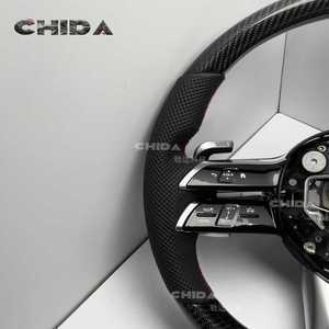 Pour Mercedes Benz C300 GLA W204 W205 W212 W222 W176 W218 Accessoires intérieurs personnalisés <span class=keywords><strong>Volant</strong></span> en fibre de carbone - Product Image 6