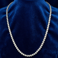 Collier tennis en diamant CVD Pure Brilliance serti clos en argent 925, 15-16 carats, élégance intemporelle, bijoux pour le tapis rouge