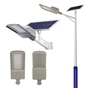 Solar Street <b>Light</b> 100W IP67 Waterproof PIR <b>Motion</b> <b>Sensor</b> All in One Integrated Pole for Road Garden Area Lighting - Product Image 1