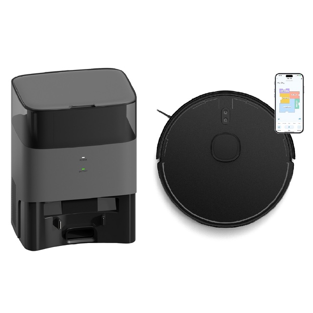 AIRROBO Wet Dry Vacuum Cleaner Mopping Robot Laser Navigation Custom Map APP Control Voice Sweeping HEPA Filter Brushless Garage
