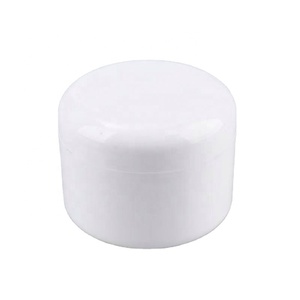 Stock 250ml White <b>Empty</b> Cream Container 8oz pp Plastic Body Butter <b>Jars</b> with Gold Rim Cap - Product Image 1