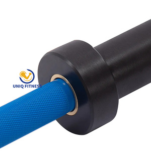 Barre d'haltères <span class=keywords><strong>UNIQ</strong></span> Blue Cerakote décorée en bleu haltérophilie - Product Image 3