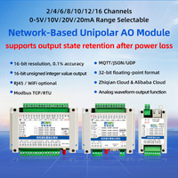 Module de sortie analogique 0-20mA 0-10V Ethernet/WiFi Modbus TCP RTU MQTT avec sauvegarde en cas de panne de courant, DAC industriel 9-36VDC, mise à jour 1ms