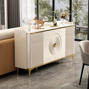 Modern White BKS KBS-997 Console Table Luxury Simple Wooden Sideboard Storage Cabinet Dining Room Kitchen <strong>Drawers</strong> Buffet <strong>Metal</strong> - Product Image 3