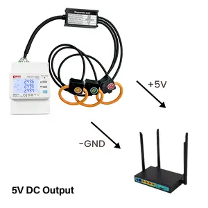 Трехфазный цифровой измеритель энергии EM4373 0,33 В Modbus для солнечной системы, измеритель катушки rogowski