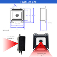 Lector de Códigos QR Integrado Ecodesky EMT6652SRF, Módulo de Escaneo de Códigos de Barras RFID NFC 1D/2D para Kiosco