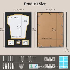 Wooden Sports Jersey <b>Frame</b> 16x20 Inch Wall <b>Mounted</b> Durable Rectangular Horizontal Display Case For Signed T-Shirt Collection - Product Image 4