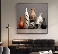 Vase mural en céramique imprimé en 3D, style nordique minimaliste, motif de vase à fleurs torsadé en spirale creuse, décoration murale minimaliste