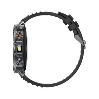 AK87 Reloj inteligente para exteriores Pantalla HD de 1,7 "100 + Modos deportivos BT Call Fitness Tracker IP68 a prueba de agua con linterna LED
