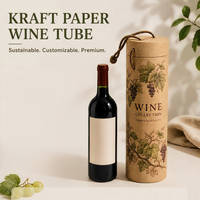 Bouteille d'eau personnalisée en papier kraft avec logo sur mesure pour produits promotionnels
