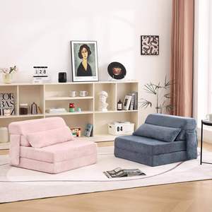 Modern <b>Single</b> Size Folding <b>Sofa</b> <b>Bed</b> Multifunctional Foldable Couch For Living Room Bedroom Guest Use - Product Image 2