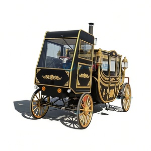 Nuevo Estilo de Carroza de Caballos de Lujo para Bodas, Eléctrica y Tirada por Caballos, Carroza Real Dorada y Carretas en Venta - Product Image 1