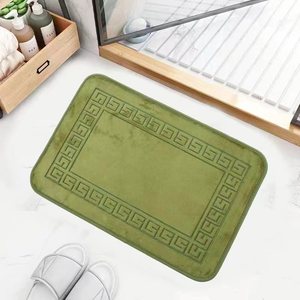 Alfombra de baño de coral grueso, 40x60 cm, absorbente, antideslizante, rectangular, para baño - Product Image 4