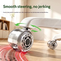 Roulettes ergonomiques haut de gamme pour chaise de bureau, roulettes pivotantes silencieuses à insertion par tige, roulettes de remplacement durables et résistantes à l'usure pour chaise d'ordinateur