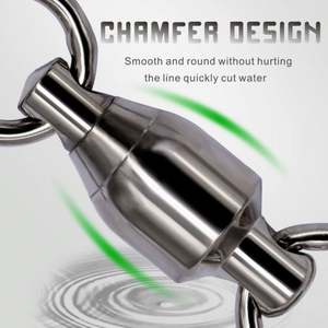 Roulement à billes pivotant de haute qualité en gros avec anneau solide, matériel de pêche à la <span class=keywords><strong>carpe</strong></span>, connecteur de pêche, roulement à billes pivotant - Product Image 3