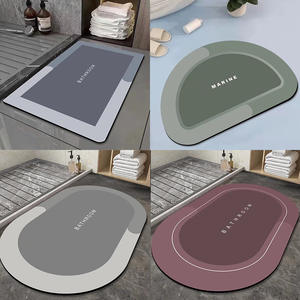 Diatomium Mud <strong>Bath</strong> Absorbent <strong>Mat</strong> Kitchen Anti-slip Drain Carpet <strong>Mat</strong> Creative Design Pattern <strong>Mat</strong> Can Be Customized Easy to Clean - Product Image 1