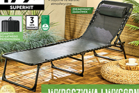 Chaise longue d'extérieur en métal pliable et portable en Teslin avec coussin amovible, vente en gros sur mesure