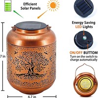 Lámpara Solar de Inducción IP65 con Forma de Árbol de la Vida, con Función de Atenuación, para Decoración de Jardín, Exterior, Regalo para Festivales