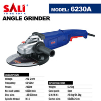 SALI 6230A 2400W Outils de meuleuse d'angle professionnels à usage intensif Meuleuse d'angle
