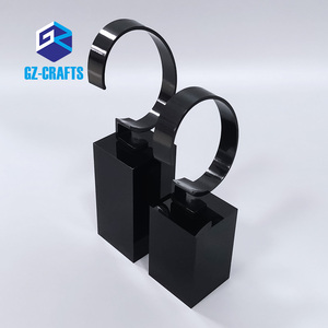 Đồng hồ cửa hàng bán lẻ Đen <span class=keywords><strong>Acrylic</strong></span> đồng hồ hiển thị đứng 3 kích cỡ <span class=keywords><strong>Acrylic</strong></span> đồng hồ hiển thị khối với c-clip - Product Image 5