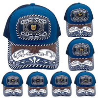 Gorra de Béisbol Unisex Personalizada con Logotipo de Herradura Metálica en 3D, Estilo Étnico Occidental, Tela Vaquera, Informal, para Pesca, Aire Libre, Playa
