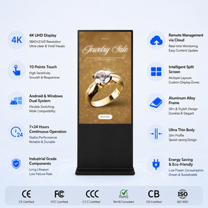 Écran commercial LCD haute luminosité de 65 pouces, affichage numérique, kiosque vertical, écran tactile réseau, <span class=keywords><strong>CE</strong></span> ROHS, publicité pour boulangerie - Product Image 2