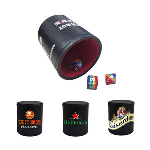 กล่องเชคเกอร์ลูกเต๋าหนังแท้/PU สำหรับครอบครัว/ปาร์ตี้/บาร์เกมบอร์ด - Product Image 2