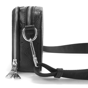 Men PU <b>Leather</b> Crossbody <b>Bag</b> Embossed <b>Small</b> Messenger <b>Bag</b> Compact Shoulder Phone Pouch With Adjustable Strap - Product Image 3