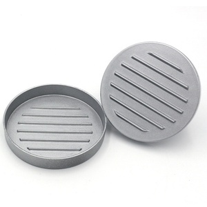 Alat Press <span class=keywords><strong>Burger</strong></span> Manual Baja Tahan Karat Berkualitas Tinggi dengan Polesan Cermin Anti Lengket Ramah Lingkungan Desain Perak - Product Image 6