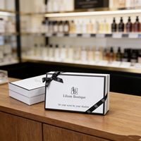 Caixa de Presente Personalizada com Tampa e Base, Embalagem de Papelão Rígido de Luxo com Fita de Cetim, Caixa de Duas Peças para Presentes e Lembranças