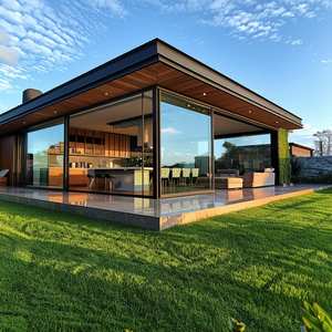 Véranda Moderne en Aluminium pour Balcon, Serre Extérieure, Verrière Courbe à Toit Incliné, Abri de <span class=keywords><strong>Piscine</strong></span>, Gazebo, Pergola Anti-Corrosion pour Villa - Product Image 1