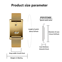 Yeni Tasarım Lüks Paslanmaz Çelik Analog Minimalist Kare Saat 35mm Kasa Quartz Son Moda Unisex Büyük Marka Özel Retro
