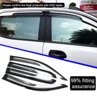 Pare-pluie pour portière de voiture, déflecteur de vent pour vitre latérale, protection et décoration, matériau PMMA/PC noir, installation par ruban adhésif 3M, compatible