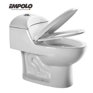 Inodoro de Cerámica Moderno de Una Pieza para Uso Hotelero, Montado en el Suelo, Sifónico, S-trap 300mm, Doble Descarga, Desodorización Automática, Suave - Product Image 1