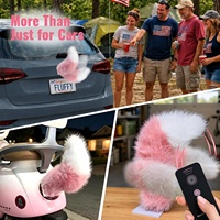 Queue de chat électrique UMOO pour décoration de voiture, queue en peluche à vitesse réglable avec batterie rechargeable, pour coffre de voiture, pare-chocs AFCT2645