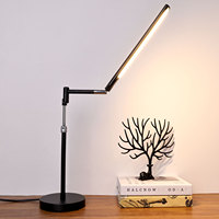 Lampe de bureau LED moderne en aluminium à commande tactile, multi-pliable, avec USB pour chambre à coucher - Lampe de lecture flexible