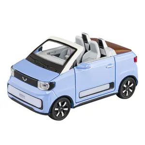 1:32 Mini EV Die cast car aleación tirar hacia atrás coche con sonido y luz modelo fundido a presión Carcollectible coches modelo para chico juguete