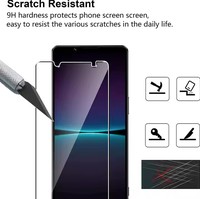 Casing Ponsel INNOPRO untuk Xperia 5 IV TPU Grade AAA Ultra-Tipis Kekerasan 9H 2.5D Lem Penuh Lem Tebal Anti-Gores