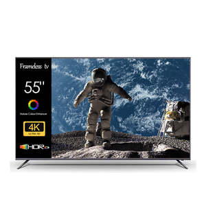 Televisor Inteligente LED <span class=keywords><strong>4K</strong></span> de <span class=keywords><strong>55</strong></span> Pulgadas con Pantalla Completa, Panel de Grado A+, Altavoz Integrado y Modo de Juego; Televisor Inteligente Android - Product Image 1