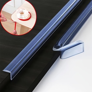 Bande de protection transparente en caoutchouc rouge clair, pare-chocs moulé, garniture de sécurité, épaisseur 2,5 mm, usage domestique - Product Image 3