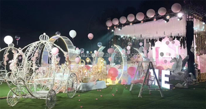 Fournitures de mariage Cendrillon Citrouille Chariot de mariage de mariée Chariot de bonbons Supports pour la décoration - Product Image 6