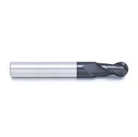 Outils de découpe CNC, fraise en carbure monobloc, fraise à double denture à bout sphérique pour l'acier