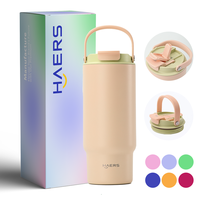 Gobelet isotherme en acier inoxydable à double paroi sans BPA de 32 oz, logo personnalisé, anti-fuite, performance thermique de 12 à 24 heures