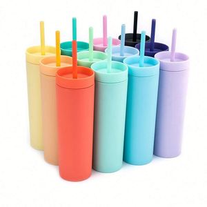 Gobelet réutilisable de luxe 24oz en PP noir mat personnalisé, écologique, avec couvercle et paille, pour boissons Boba, en plastique anti-corrosion - Product Image 3