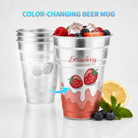 Commande minimum de 1000 pièces avec logo personnalisé – Gobelets jetables en aluminium de 18 oz avec logo, robustes, pour festivals, cadeaux, pré-remplis de glace