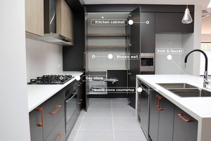 Mặt Bàn Làm Việc Của Nhà Máy Arbeitsplatte Mặt Bàn Đá Thạch Anh Lấp Lánh Màu Trắng - Product Image 6