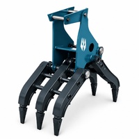 We-Attach WGM08 Grappin mécanique manuel pour excavatrice, pour bois, pierres, acier