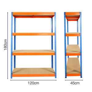 <span class=keywords><strong>Étagère</strong></span>s de rangement industrielles en acier robuste à 4 niveaux, capacité de 600 kg, rayonnage métallique pour garage, protection contre la corrosion, sans boulons - Product Image 3