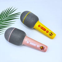 Pengubah Suara Berkualitas Tinggi Portabel Mini Lucu Mainan Anak Set Speaker Mic untuk Mesin Karaoke Anak untuk Hadiah Ulang Tahun